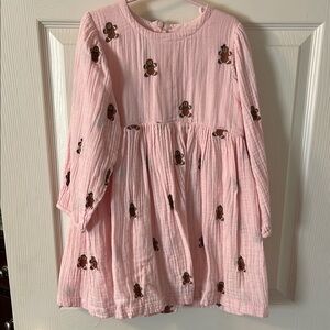 Pink Chicken Pink dress with gingerbread men